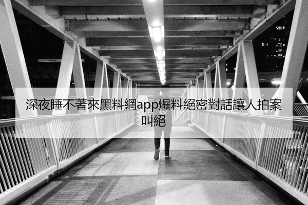 深夜睡不著來黑料網app爆料絕密對話讓人拍案叫絕